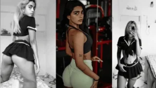 Famous Fitness Model Simi Das Teasing In School Girl Cosplay And Showing Her Big Boobs And Asshole